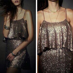 LOVERS + FRIENDS Free People Sequin Mini Dress NWT Size Medium